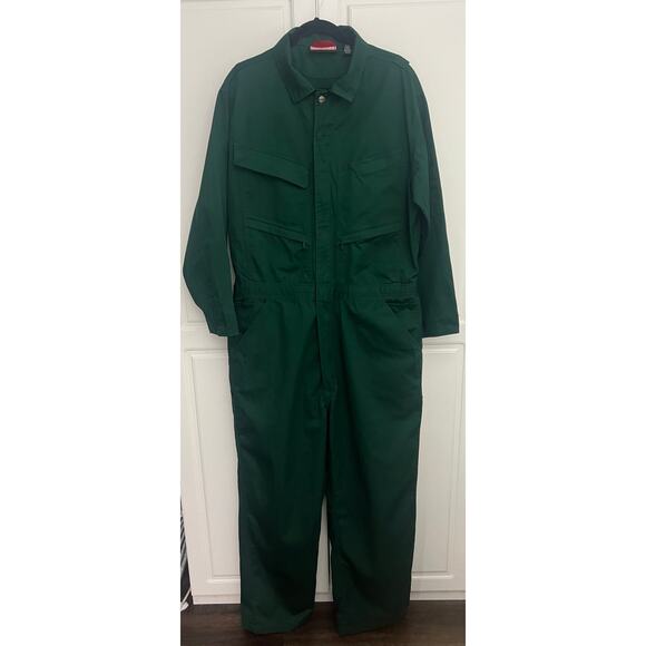 Craftsman Twill Coveralls Forest Green Mechanic/Work Jumpsuit Size L  NWOT - Picture 1 of 12